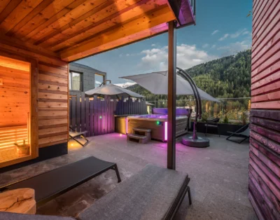 Modern and elegant lodges in Trentino